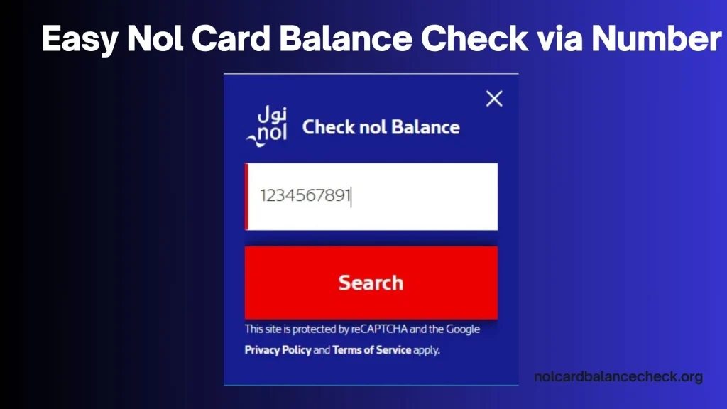 Easy Nol Card Balance Check via Number