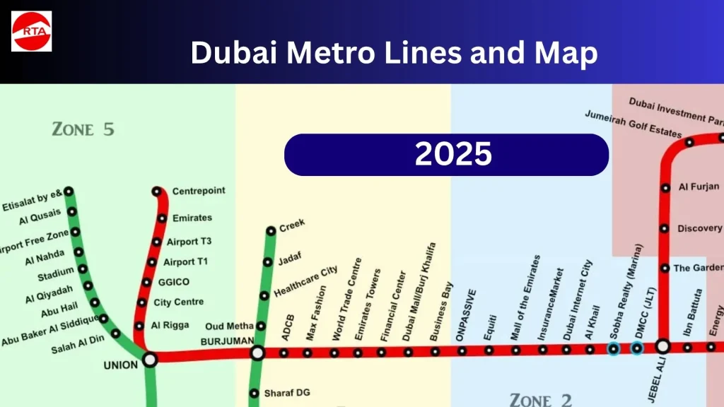 Dubai Metro Lines and Map 2025